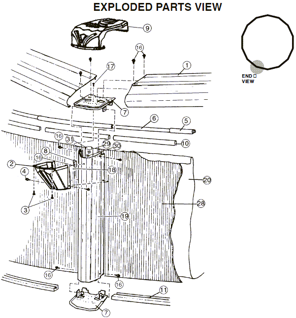 16' x 32' Oval 52" Embassy Century Parts Reorder